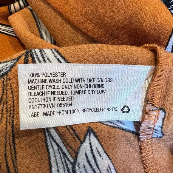 A New Day Orange‎ Floral Shift Dress Cap Sleeve - Picture 7 of 7